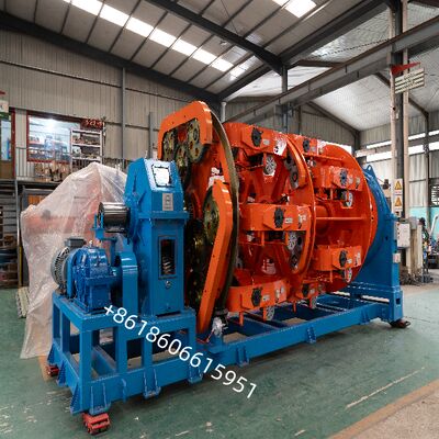 균일한 스트랜드 레이 및 케이블 기계적 특성 향상을 위한 올기어 백 트위스팅 행성 연선기